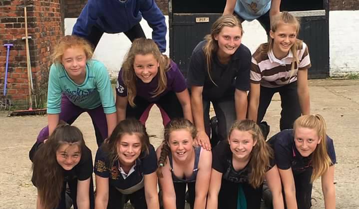 Group of girls at croft farm riding centre